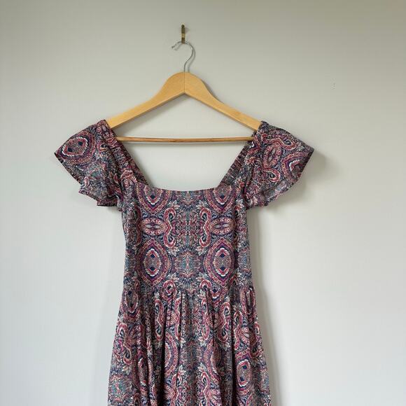 Banana Republic Tie-Back Midi Dress Blush Ash SP - Picture 5 of 10